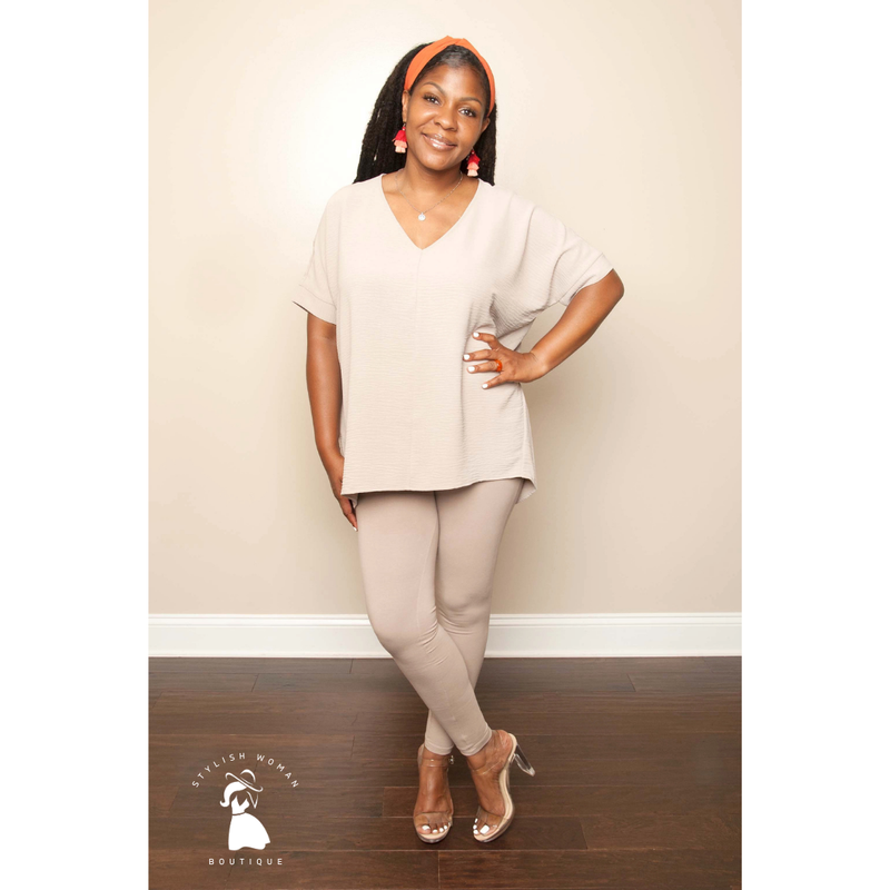 Hi-Low Flowy Mocha Leggings Set
