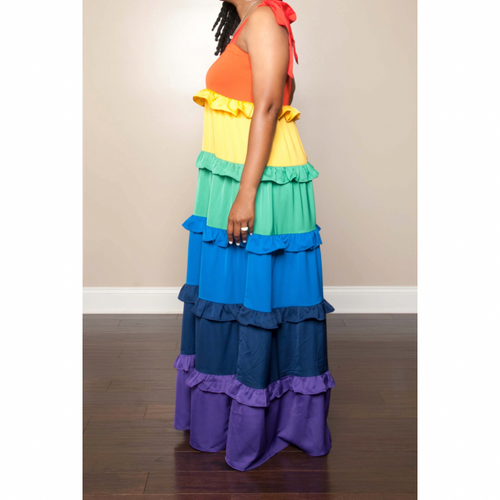 Brighten Up the Room Colorful Maxi Dress