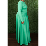 Glamorous Green Maxi Skirt Set (Plus)