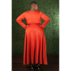 Glamorous Burned Orange Maxi Set (Plus)