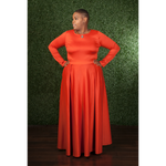 Glamorous Burned Orange Maxi Set (Plus)