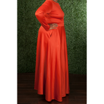 Glamorous Burned Orange Maxi Set (Plus)