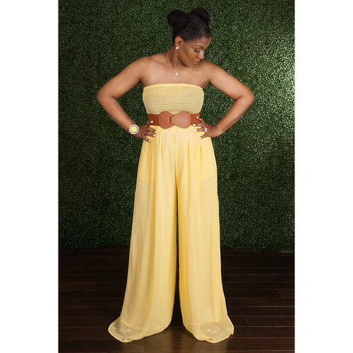 Sway and Slay Yellow Jumpsuit