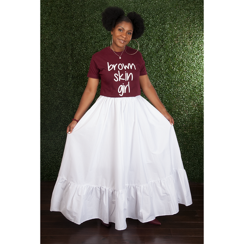Simply Chic White Maxi Skirt